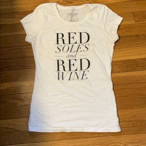 Red Soles and Red Wine tshirt - worn once EUC